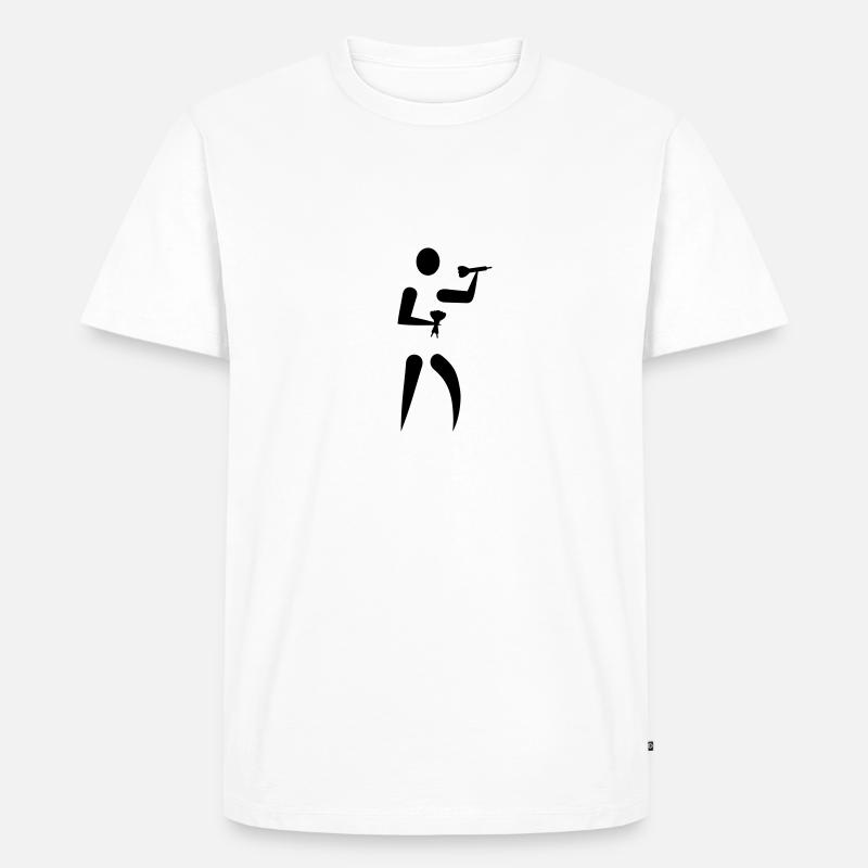 Darts - Männer Premium Bio T-Shirt - Weiß