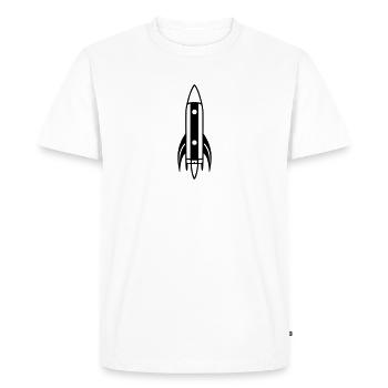 Rocket - Men's Premium Organic T-Shirt - white - Front - Nico (187cm)