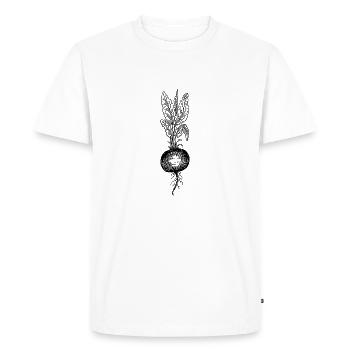 ruebe rueben beet turnip veggie vegetables vegetables - Men's Premium Organic T-Shirt - white - Front - Nico (187cm)