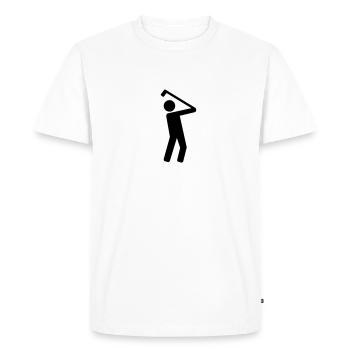 Golf player - Men's Premium Organic T-Shirt - white - Front - Nico (187cm)