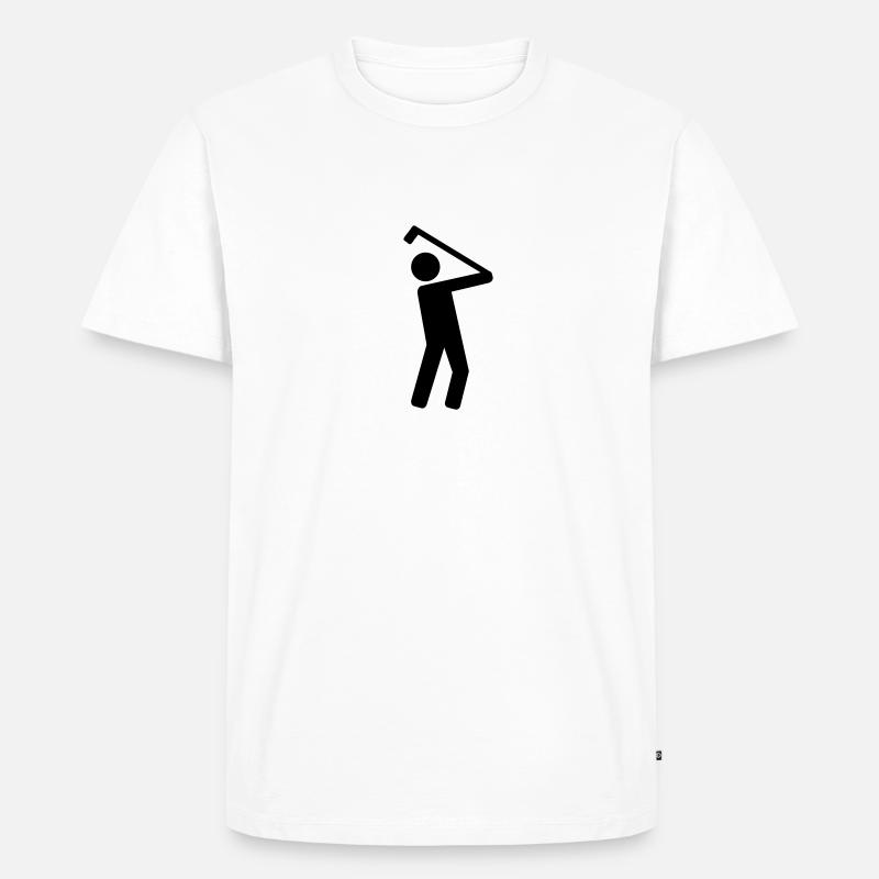 Golf - Männer Premium Bio T-Shirt - Weiß