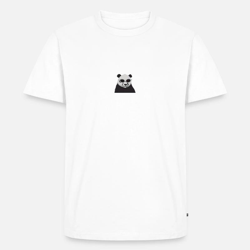 Cool Panda - Männer Premium Bio T-Shirt - Weiß