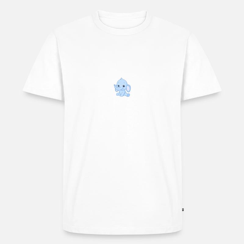 Elefant - Männer Premium Bio T-Shirt - Weiß