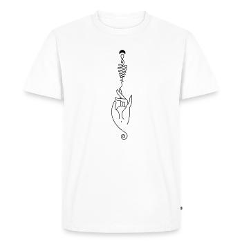 Creative Energy – Spiritual Creativity - Men's Premium Organic T-Shirt - white - Front - Nico (187cm)