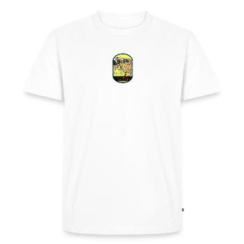 Albufeira Algarve Portugal, plage été soleil rétro - T-shirt Premium bio Homme - blanc - Devant - Nico (187cm)