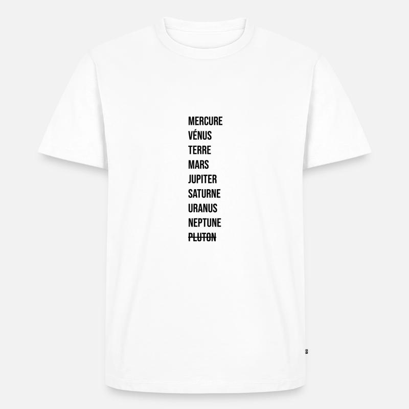 Planeten - Männer Premium Bio T-Shirt - Weiß