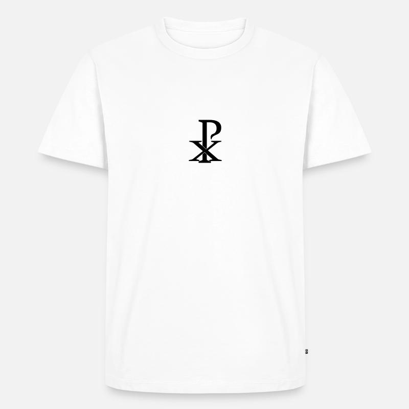 Christusmonogramm - T-shirt Premium bio Homme - blanc