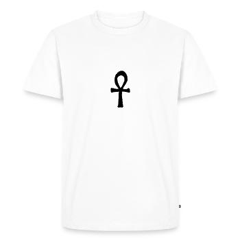 Ankh Anj - T-shirt Premium bio Homme - blanc - Devant - Nico (187cm)