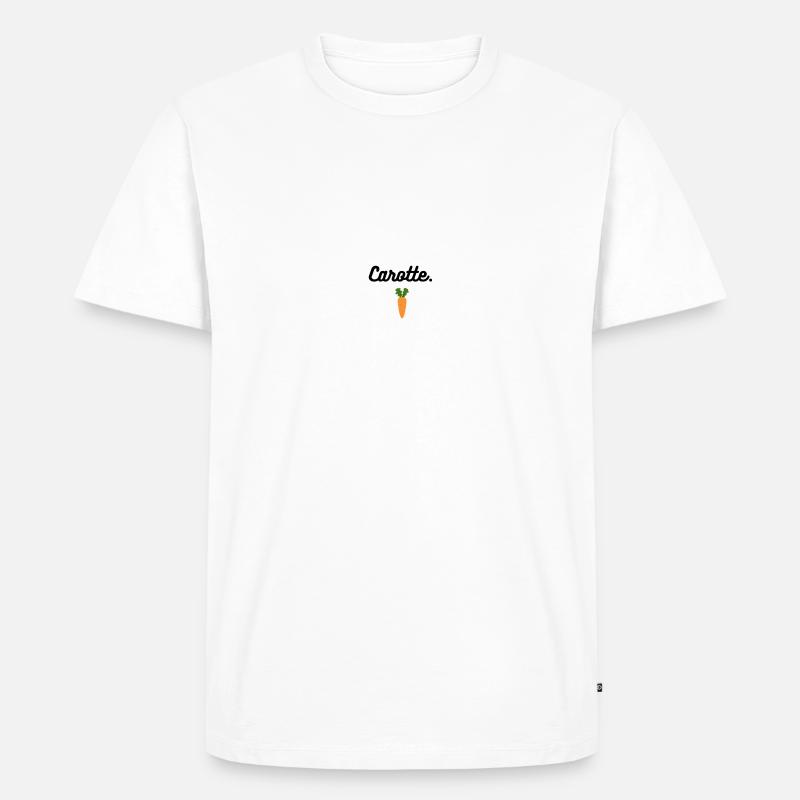 Karotte - Männer Premium Bio T-Shirt - Weiß