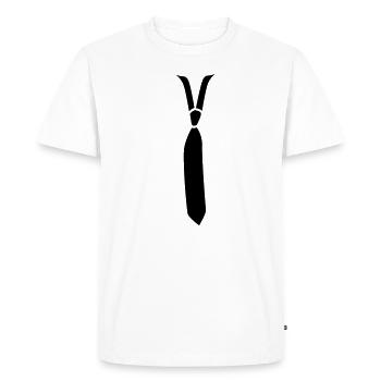 cravate - T-shirt Premium bio Homme - blanc - Devant - Nico (187cm)