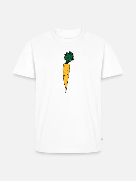 carrot - Männer Premium Bio T-Shirt - Weiß