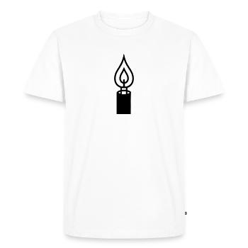 Bougie - T-shirt Premium bio Homme - blanc - Devant - Nico (187cm)