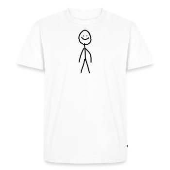 En bâtons - T-shirt Premium bio Homme - blanc - Devant - Nico (187cm)