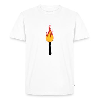 torche nuit promenade lumière feu vif flamme heis - T-shirt Premium bio Homme - blanc - Devant - Nico (187cm)