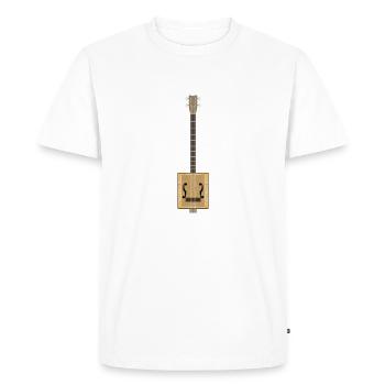 Cigar Box Guitar - Men's Premium Organic T-Shirt - white - Front - Nico (187cm)