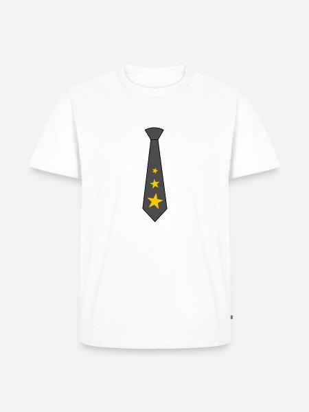 Krawatte mit Sternen - Männer Premium Bio T-Shirt - Weiß