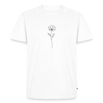 Timeless flower - Men's Premium Organic T-Shirt - white - Front - Nico (187cm)