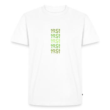 1951 1951 - T-shirt Premium bio Homme - blanc - Devant - Nico (187cm)