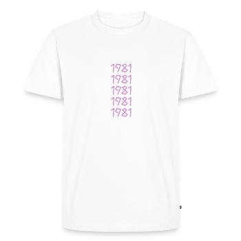1981 - Men's Premium Organic T-Shirt - white - Front - Nico (187cm)