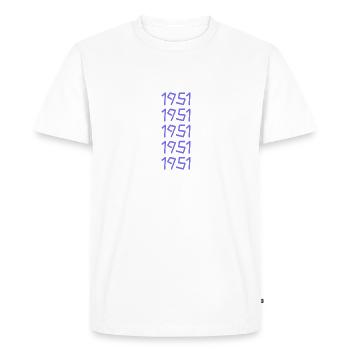 Soleil 1951 - T-shirt Premium bio Homme - blanc - Devant - Nico (187cm)