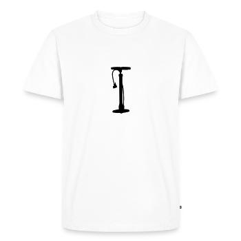 Pompe à vélo - T-shirt Premium bio Homme - blanc - Devant - Nico (187cm)
