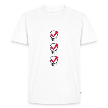 graffiti de timbre 3 crochet - T-shirt Premium bio Homme - blanc - Devant - Nico (187cm)