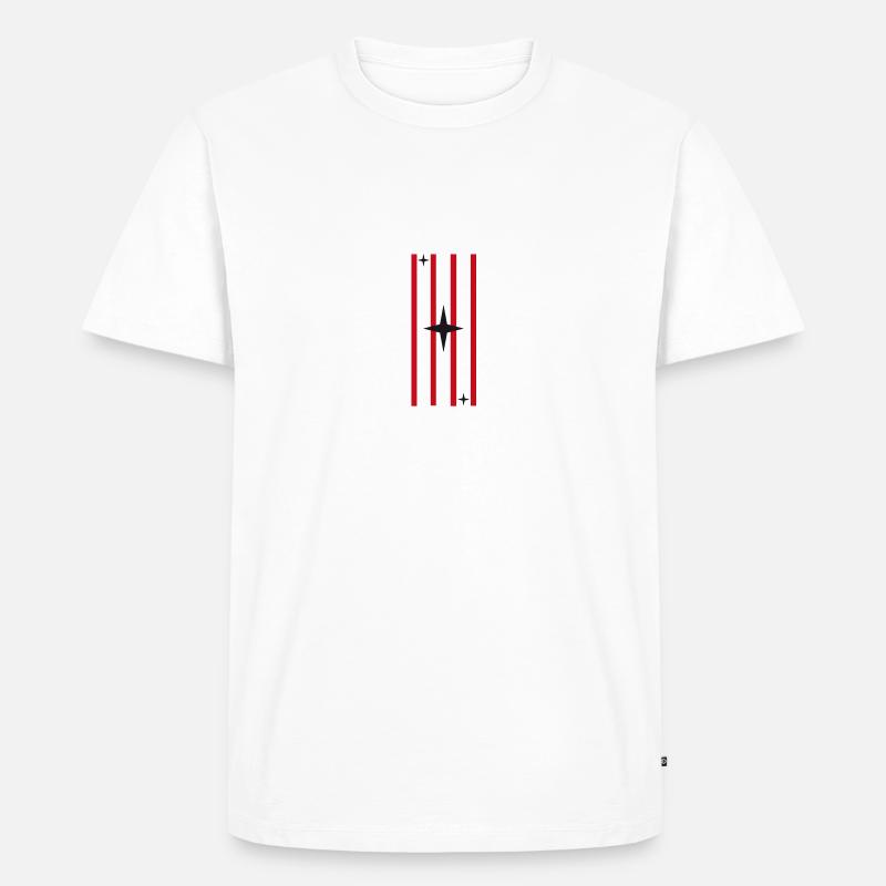 Red lightStar - Männer Premium Bio T-Shirt - Weiß