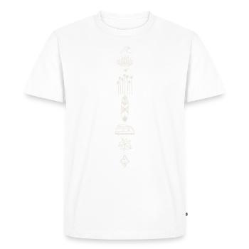 surfer logo - Men's Premium Organic T-Shirt - white - Front - Nico (187cm)