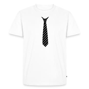 Ties illusion - Men's Premium Organic T-Shirt - white - Front - Nico (187cm)