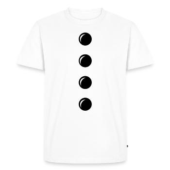 Snowman Costume Black Stones Points Carnival - Men's Premium Organic T-Shirt - white - Front - Nico (187cm)