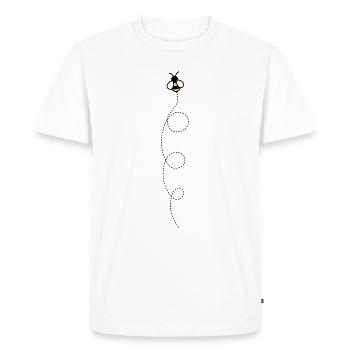 BIENE BEE HUMMEL - Men's Premium Organic T-Shirt - white - Front - Nico (187cm)