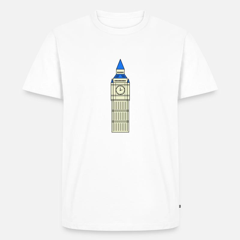 big ben design - Männer Premium Bio T-Shirt - Weiß