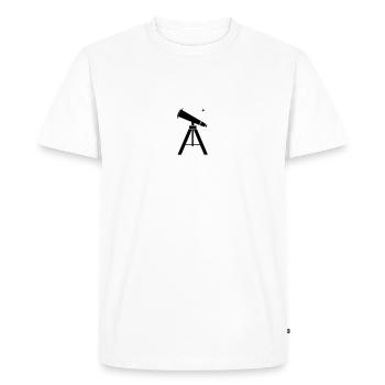 telescope - Men's Premium Organic T-Shirt - white - Front - Nico (187cm)
