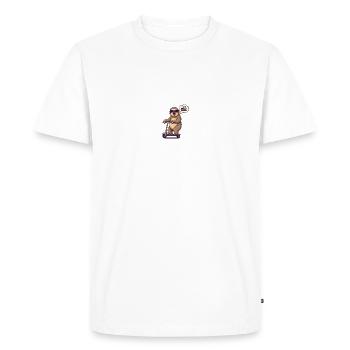 SLOTH SCOOTER SPEED DEMON - Men's Premium Organic T-Shirt - white - Front - Nico (187cm)