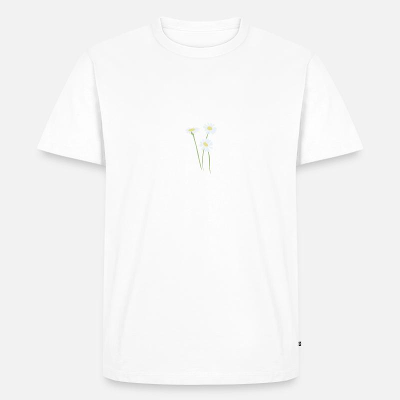 Blumen Blume Blau - Männer Premium Bio T-Shirt - Weiß