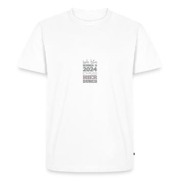 Corbeille 2024 - T-shirt Premium bio Homme - blanc - Devant - Nico (187cm)