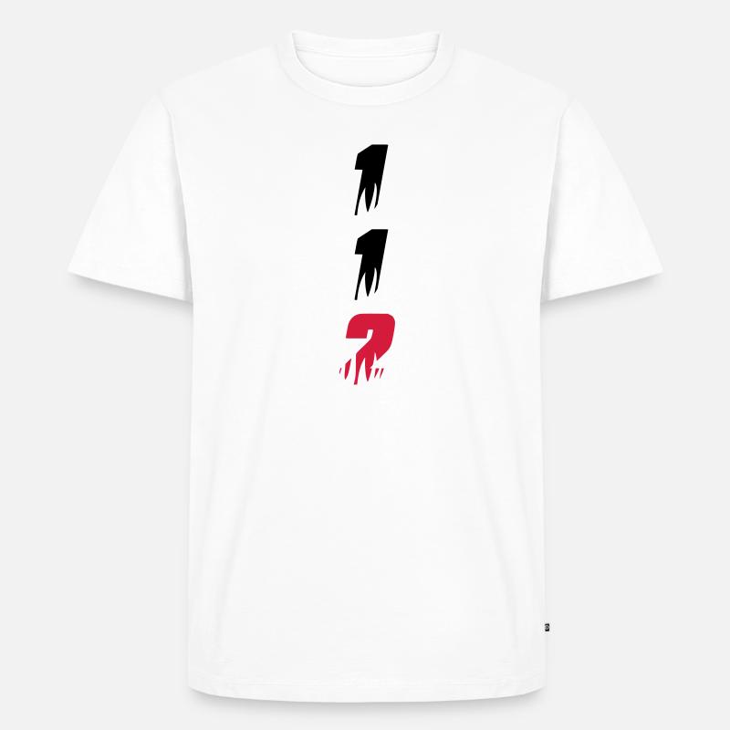 112 - Männer Premium Bio T-Shirt - Weiß