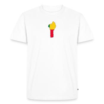 bénin - T-shirt Premium bio Homme - blanc - Devant - Nico (187cm)