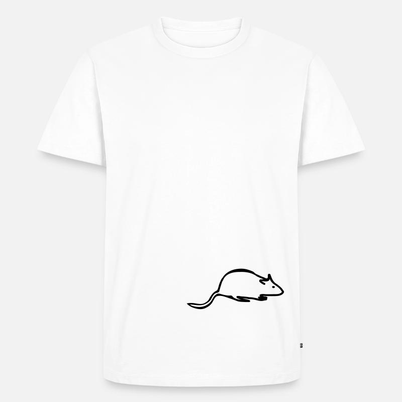 ratte - Männer Premium Bio T-Shirt - Weiß