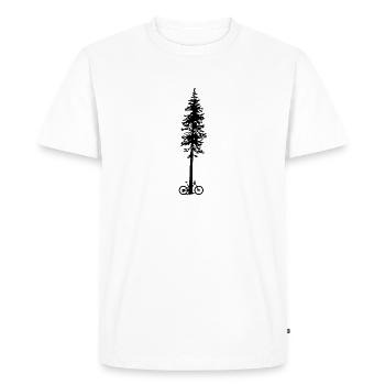 Tree mountain bike - Men's Premium Organic T-Shirt - white - Front - Nico (187cm)