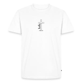 Choisissez l’amour | Vêtements chrétiens | Croyance - T-shirt Premium bio Homme - blanc - Devant - Nico (187cm)