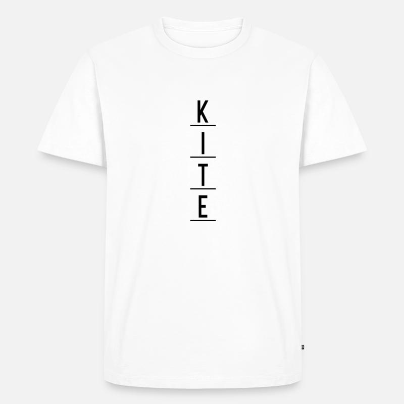 KITE - Männer Premium Bio T-Shirt - Weiß
