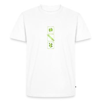 Birth of Jeremy - Men's Premium Organic T-Shirt - white - Front - Nico (187cm)