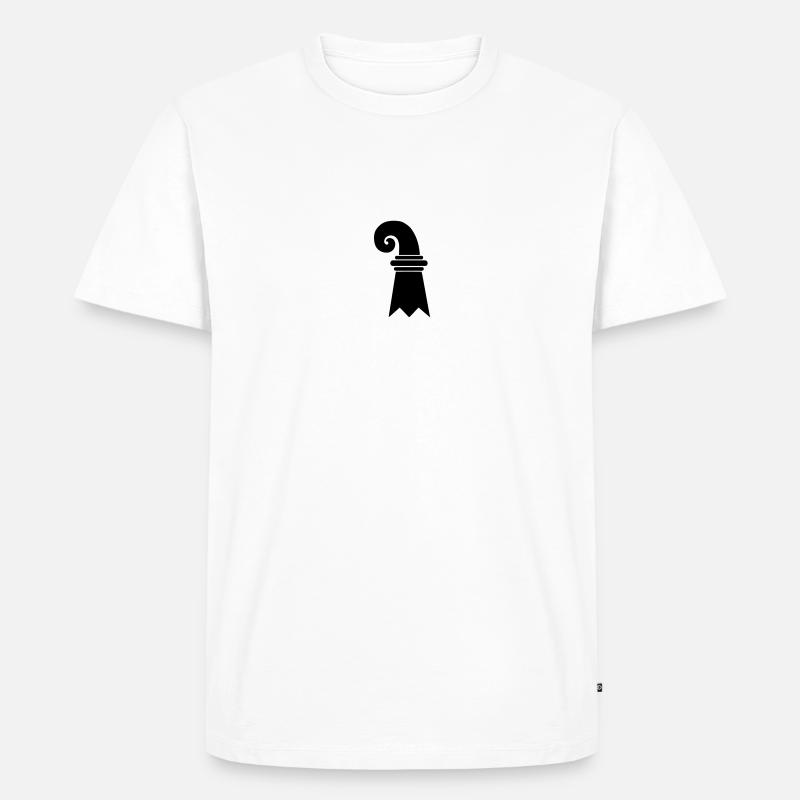 Baslerstab - Männer Premium Bio T-Shirt - Weiß
