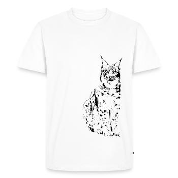 Chat Lynx chat sauvage - T-shirt Premium bio Homme - blanc - Devant - Nico (187cm)