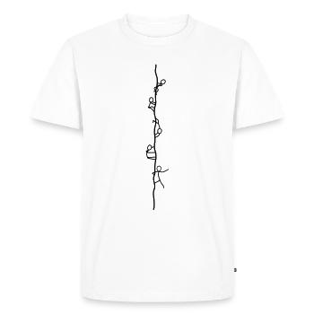 Corde grimpeur - T-shirt Premium bio Homme - blanc - Devant - Nico (187cm)
