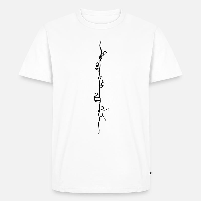 Seilkletterer - Männer Premium Bio T-Shirt - Weiß
