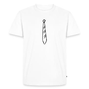 Cravate - T-shirt Premium bio Homme - blanc - Devant - Nico (187cm)