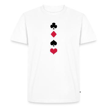 Skat Rami Poker - T-shirt Premium bio Homme - blanc - Devant - Nico (187cm)