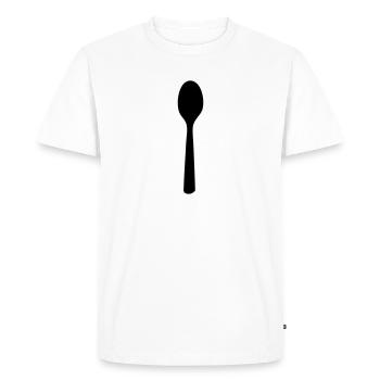 Spoon - Men's Premium Organic T-Shirt - white - Front - Nico (187cm)